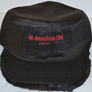 Girls Seattle - American Girl Place Seattle Ruffle Brim Black Cap